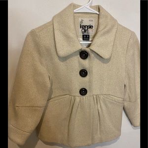Kensie Girl Cream Ribbed Jacket